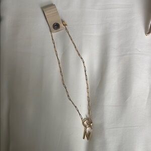 NWT Anthropology Letter “N” Gold Chain Link Necklace